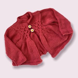 Cozy daisy button knitted sweater cardigan